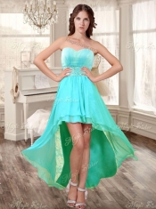 Perfect Applique and Ruffled Quinceanera Dress and High Low Beaded Dama Dresses