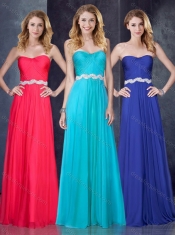 Beautiful Empire Sweetheart Beaded Aqua Blue Prom Dress