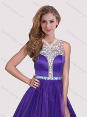 Best Selling See Through Empire Beaded Prom Dress in Tulle