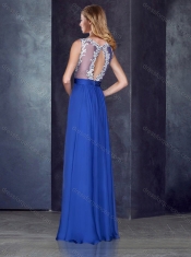 Empire V Neck Red Dama Dress with Appliques and Beading