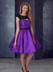 Exclusive A Line Taffeta Prom Dress with Appliques and Belt