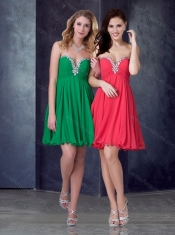 Exquisite Empire Beaded Top Short Prom Dress in Chiffon