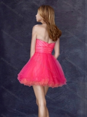 Hot Sale Short Sweetheart Prom Dress with Beading in Organza
