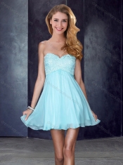 Simple Applique and Sequined Short Dama Dress in Peach