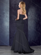 Mermaid Sweetheart Satin Lavender Prom Dress with Brush Train
