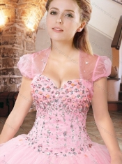 Hot Sale Big Puffy Tulle Beaded Bodice Sweet 16 Dress