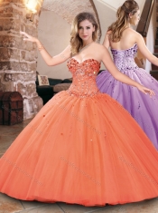 Hot Sale Big Puffy Tulle Beaded Bodice Sweet 16 Dress