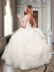 Simple Strapless White Sweet 16 Dresses with Appliques and Beading