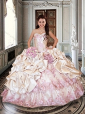 Ball Gown Taffeta 15th Birthday Dresses with Bubbles and Appliques