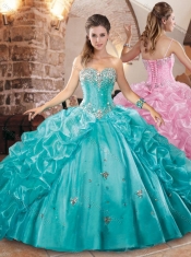 Beautiful Really Puffy Quinceanera Dress with Beading and Pick Ups