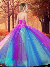Big Puffy Beaded 15th Birthday Dress in Multi Color