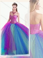 Cheap Custom Fit Multi Color Quinceanera Dress with Beading