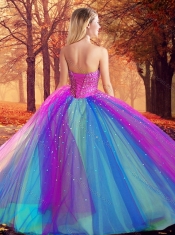 Cheap Custom Fit Multi Color Quinceanera Dress with Beading