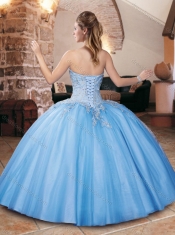 Classical Big Puffy Champagne Quinceanera Dress with Appliques and Beading
