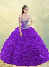 Classical Gorgeous Really Puffy Beaded and Bubble Quinceanera Dress in Taffeta