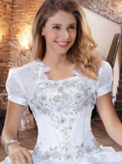 Classical Strapless Applique and Bubble Quinceanera Dress in Organza