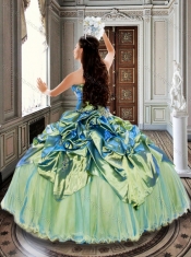 Customized Olive Green Quinceanera Dresses with Bubbles and Beading