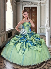 Customized Olive Green Quinceanera Dresses with Bubbles and Beading