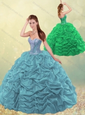 New Arrivals Beaded and Bubble 15th Birthday Dress in Aqua Blue