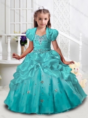 Exclusive Spaghetti Straps Mini Quinceanera Dress with Beading and Pick Ups