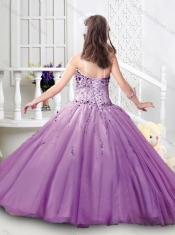 Hot Sale Spaghetti Straps Tulle Mini Quinceanera Dress with Beading