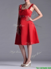 Best Selling Square Beaded Decorated Waist Dama Dress in Knee Length