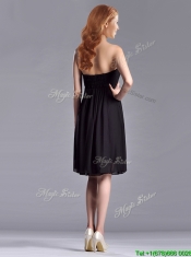 Empire Sweetheart Knee-length Short Black Prom Dress for Homecoming