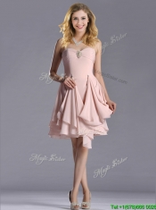 Exclusive Sweetheart Chiffon Beaded Prom Dress in Light Pink