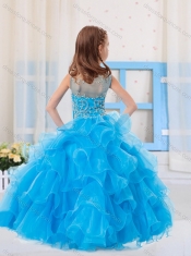 Ball Gowns Scoop Organza Side Zipper Beaded Bodice Mini Quinceanera Dress