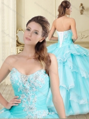 New Arrivals Applique and Ruffled Quinceanera Dress in Organza for 2016
