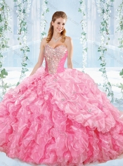 Best Selling Sweetheart 15th Birthday Dresses with Beaded Bodice and Ruffles