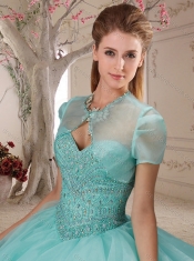 Cheap Really Puffy Beaded and Ruffled Baby Pink Quinceanera Dress