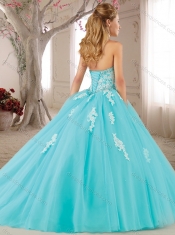 Classical Tulle Champagne Quinceanera Gown with Appliques and Beading