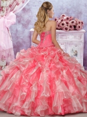 Exclusive Strapless Beaded Champagne 15th Birthday Dresses in Tulle
