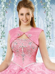 Latest Really Puffy Organza Lace Up Detachable Quinceanera Dress in Blue