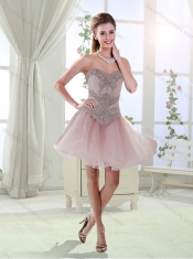 Lovely Rolling Flowers Brush Train Detachable Quinceanera Dresses in Turquoise