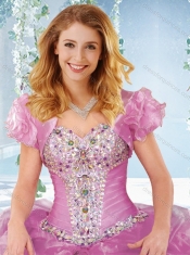 Luxurious Really Puffy Rhinestoned and Ruffled Detachable Quinceanera Dresses