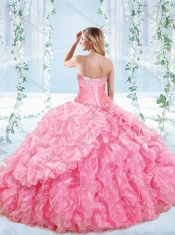 Luxurious Really Puffy Rhinestoned and Ruffled Detachable Quinceanera Dresses