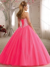 New Style Beaded Bodice Tulle 15th Birthday Dresses in Baby Blue