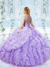 Puffy Skirt Bubble and Beaded Detachable Quinceanera Dresses in Lavender