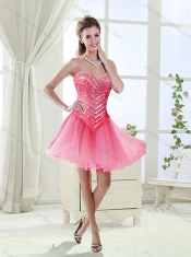 Artistic Rolling Flowers Brush Train Detachable Quinceanera Gowns with Beading