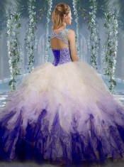 Exclusive Beaded and Ruffled Organza 15th Birthday Dresses in Gradient Color