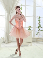 Exclusive See Through Back Beaded Detachable Quinceanera Dresses with Straps
