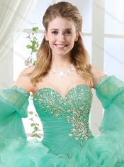 Exquisite Beaded Big Puffy Detachable Quinceanera Dresses with Brush Train