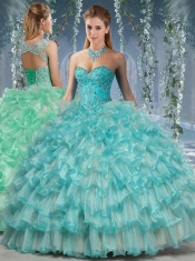 Lovely Big Puffy Sweet 16 Dresses with Beading and Ruffles