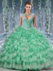 Lovely Big Puffy Sweet 16 Dresses with Beading and Ruffles