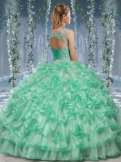 Lovely Big Puffy Sweet 16 Dresses with Beading and Ruffles