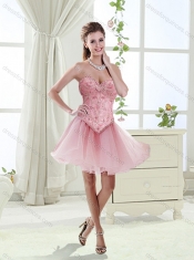Lovely Sweetheart Beaded Detachable Sweet 16 Dresses with Rolling Flower