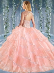 Luxurious Beaded and Ruffled Layers Quinceanera Dresses with Detachable Straps