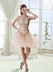 Luxurious See Through Scoop Green Detachable Dresses with Brush Train